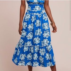 Anthropologie Maeve, Alyssa skirt blue floral